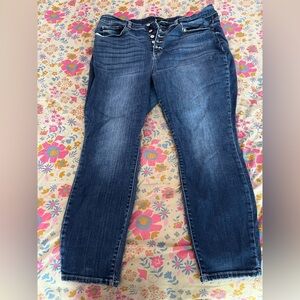 Judy Blue dark blue skinny fit button fly